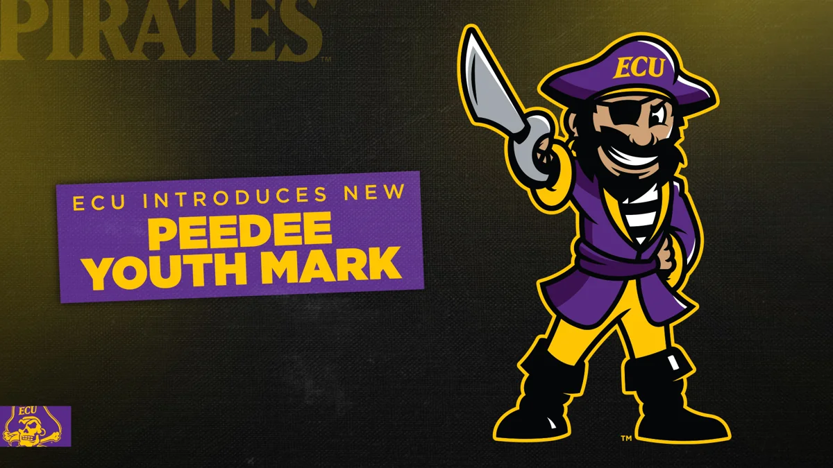 ECU PeeDee the Pirate mascot artwork